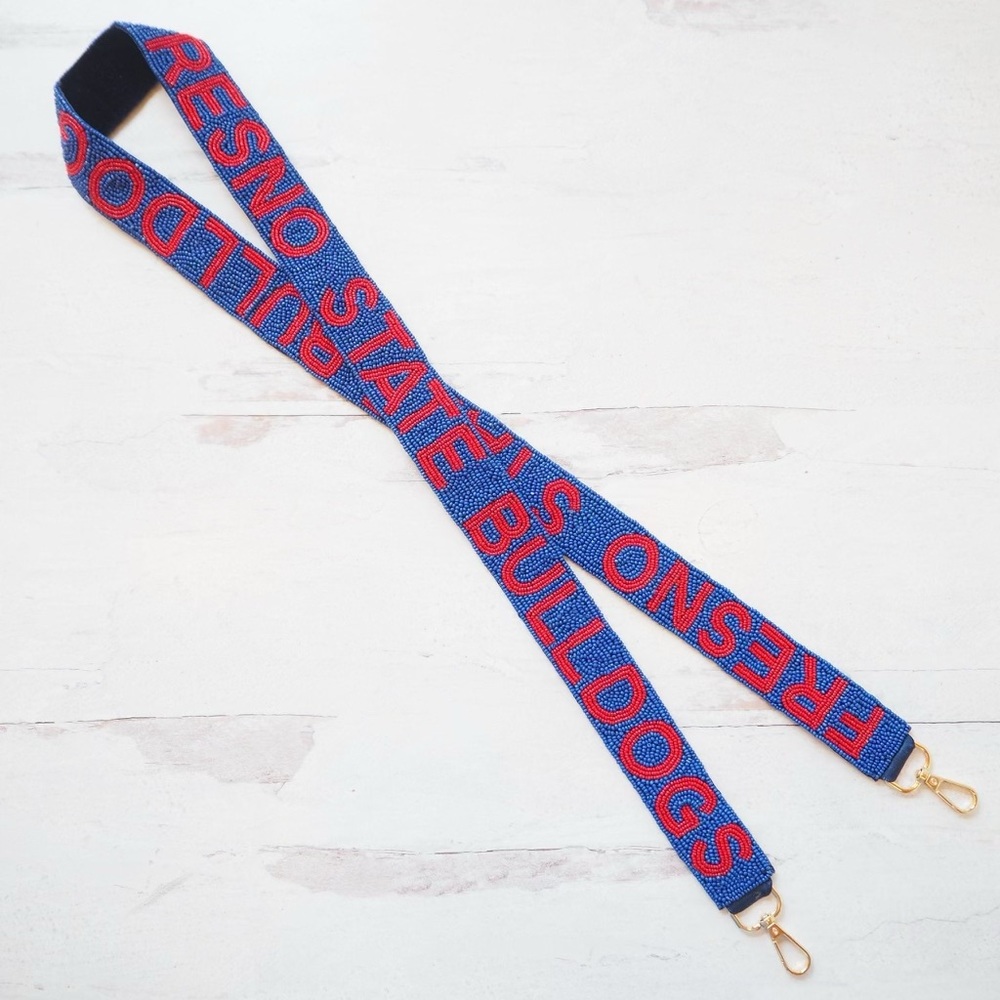 Beaded Fresno State Bulldogs Game Day Collegiate Purse Strap